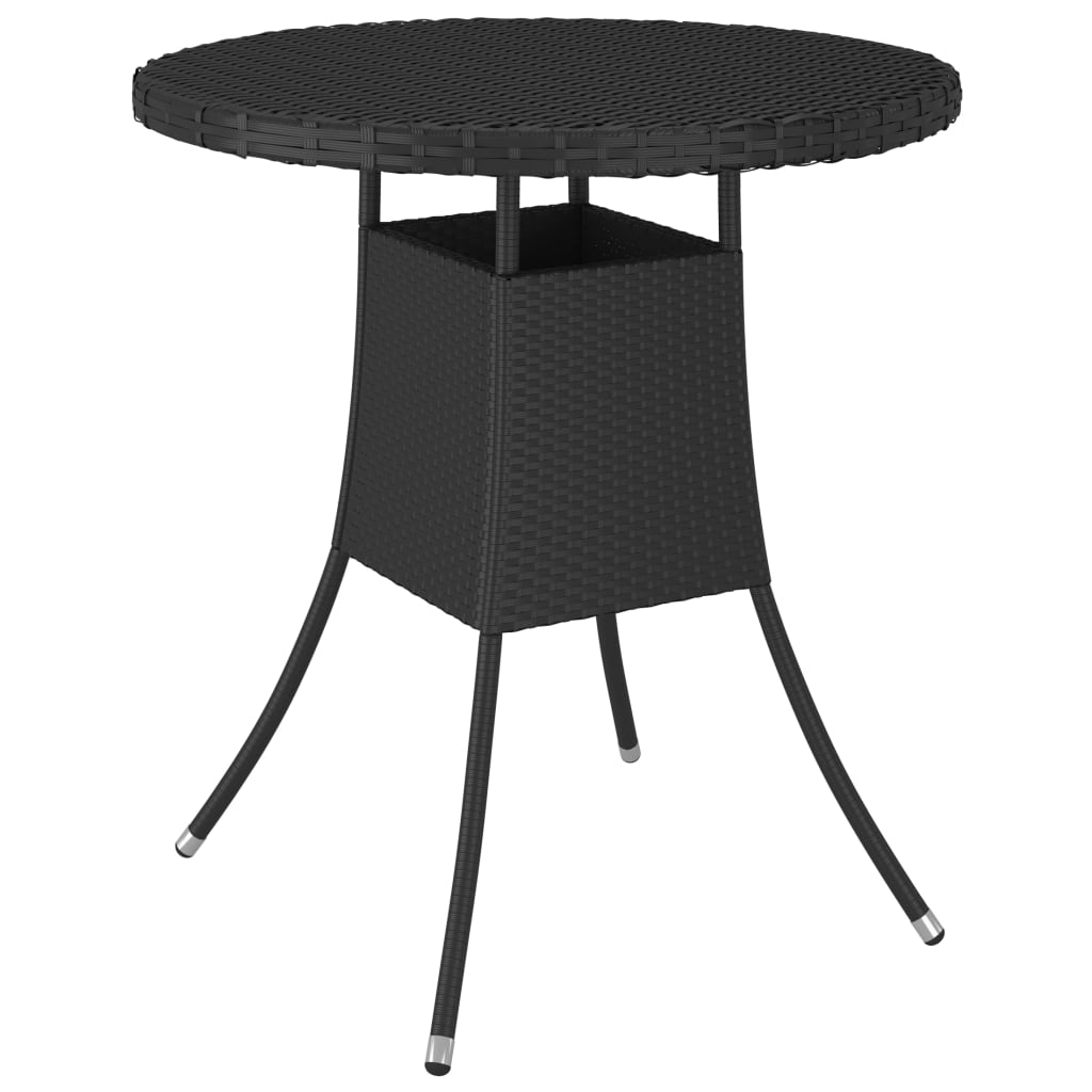 Set Divani da Giardino 7 pz con Cuscini in Polyrattan Nero cod mxl 37085