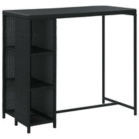 Set da Bar da Giardino 5 pz con Cuscini in Polyrattan Nero 3064918