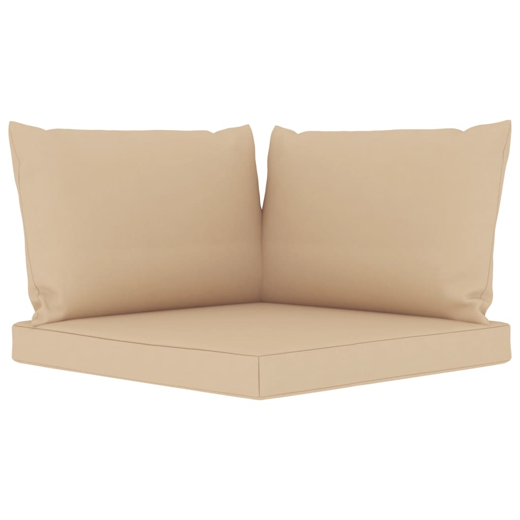 Set Salotto da Giardino 5 pz con Cuscini Beige 3065030