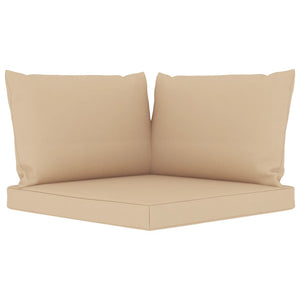 Set Salotto da Giardino 5 pz con Cuscini Beige 3065030