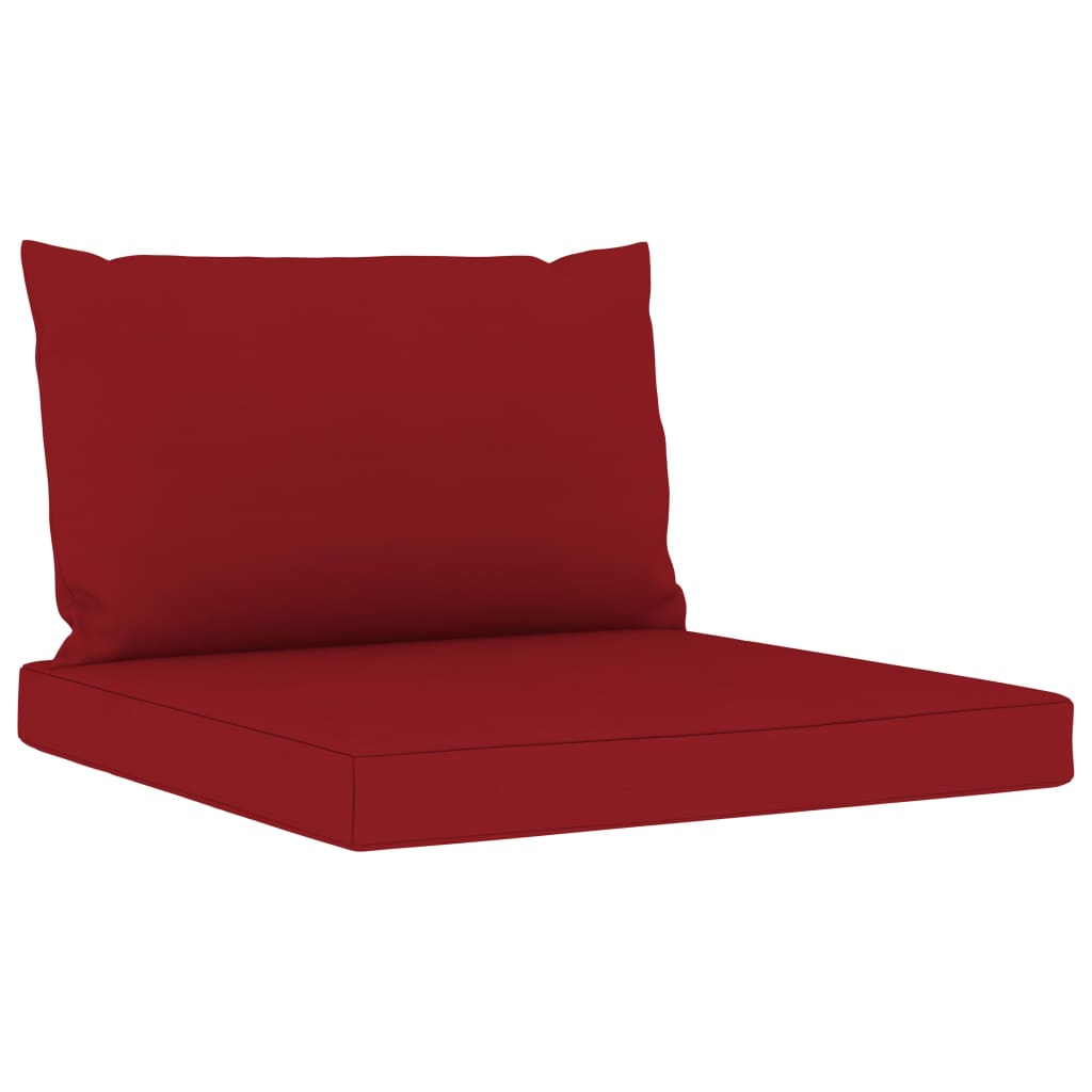 Set Salotto da Giardino 6 pz con Cuscini Rosso Vino 3065215