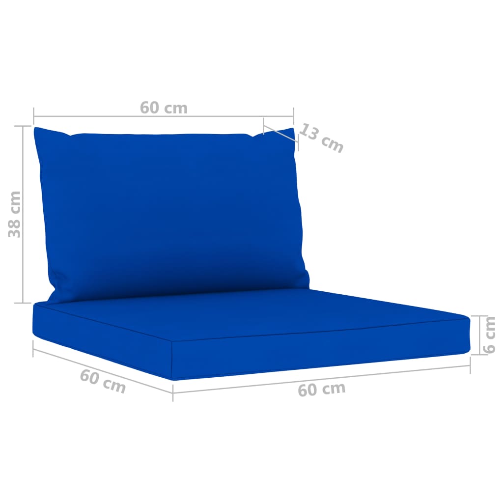 Divano da Giardino a 3 Posti con Cuscini Blu cod mxl 34733