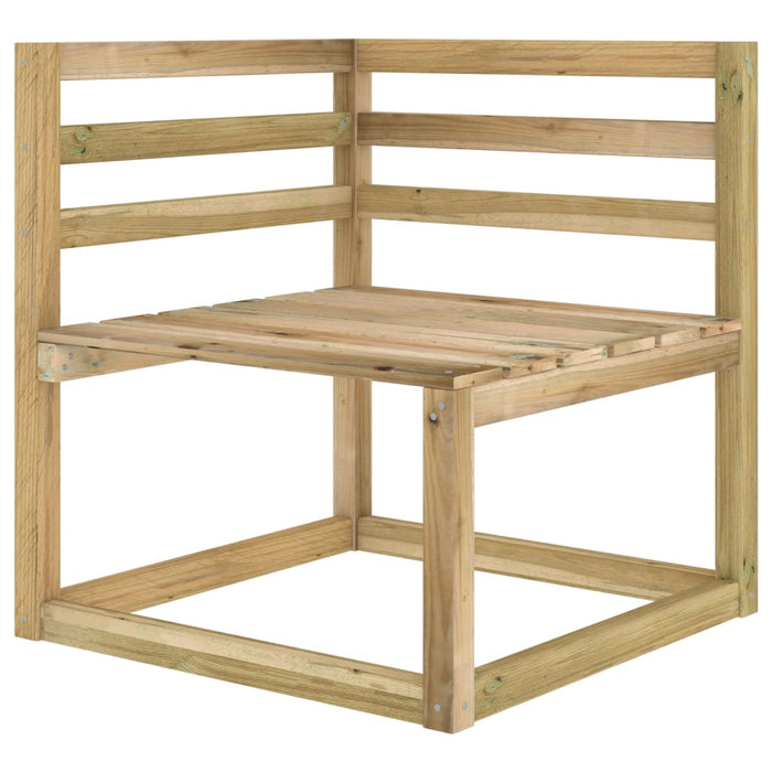 Divano da Giardino a 3 Posti in Legno di Pino Impregnato Verde cod mxl 51490