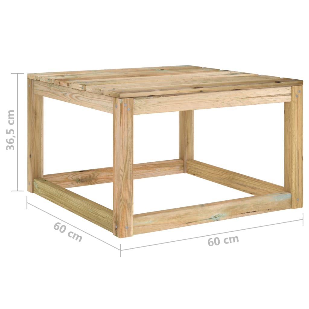 Set Divani da Giardino 8 pz in Legno di Pino Impregnato Verde cod mxl 43573