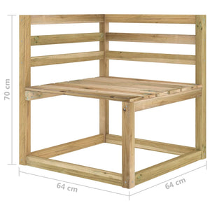 Set Divani da Giardino 10 pz in Legno di Pino Impregnato Verde 3065310