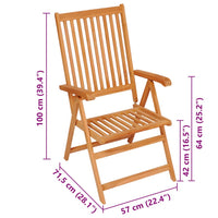 Sedie da Giardino 4 pz con Cuscini Neri Massello di Teak 3065537