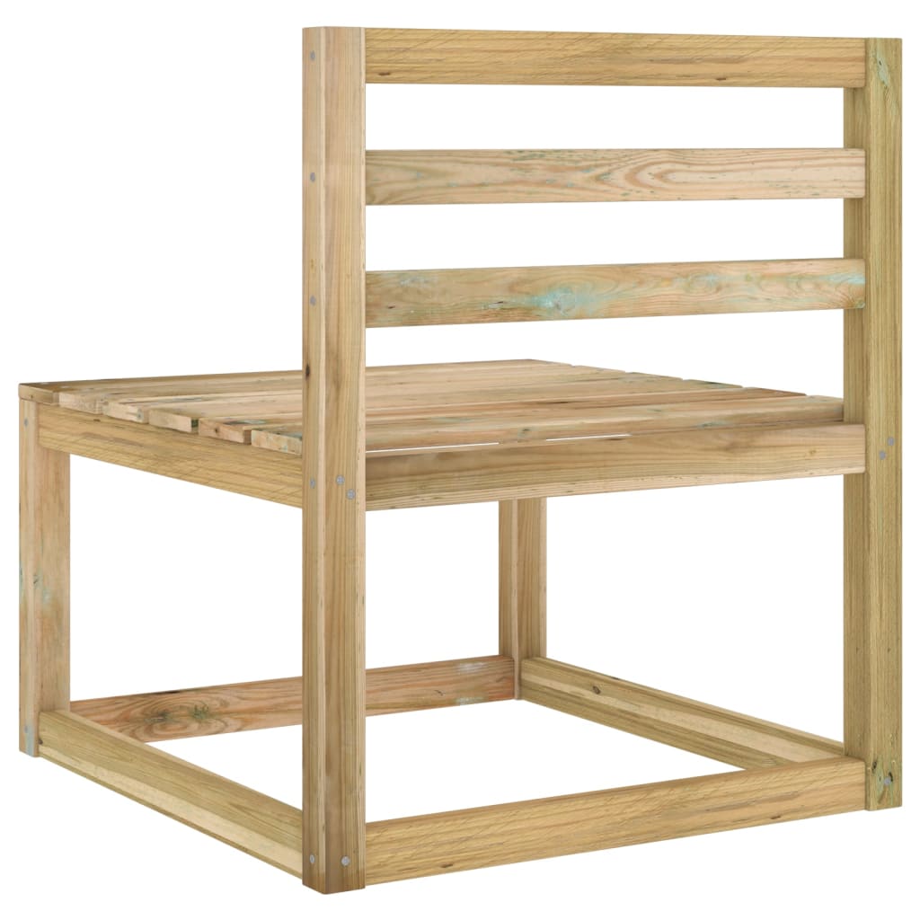 Divano Centrale da Giardino Pallet Verde Legno Pino Impregnato 315702