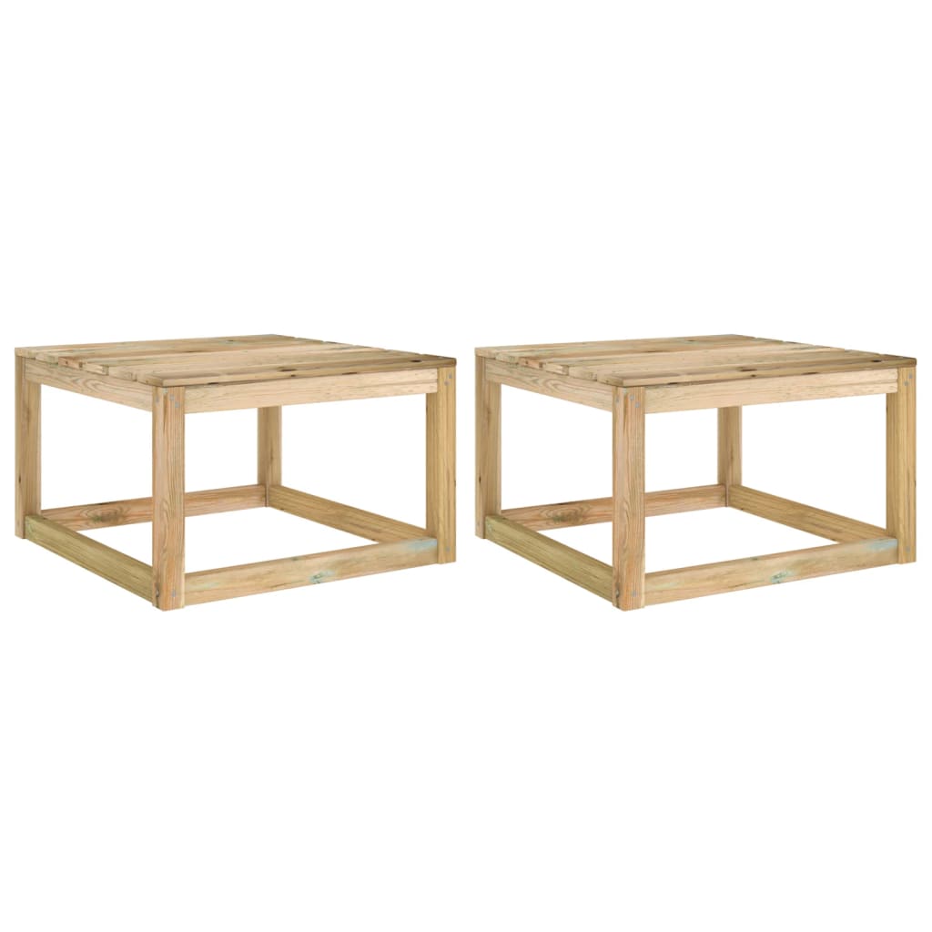 Tavoli Giardino Pallet 2pz 60x60x36,5cm Legno Pino Impregnato 315704