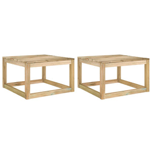 Tavoli Giardino Pallet 2pz 60x60x36,5cm Legno Pino Impregnato 315704