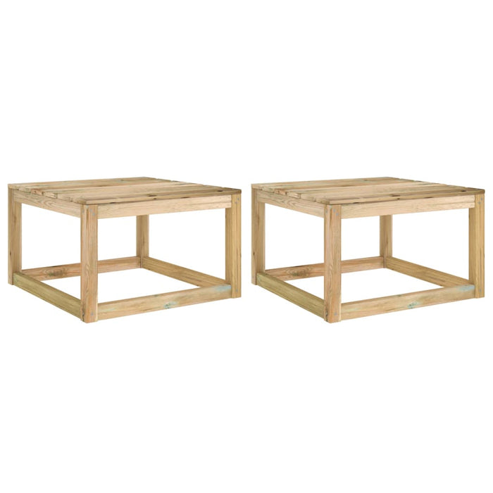 Tavoli Giardino Pallet 2pz 60x60x36,5cm Legno Pino Impregnato 315704