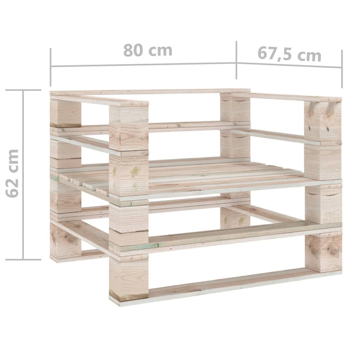 Divano Pallet da Giardino in Legno Impregnato di Pino cod mxl 66853