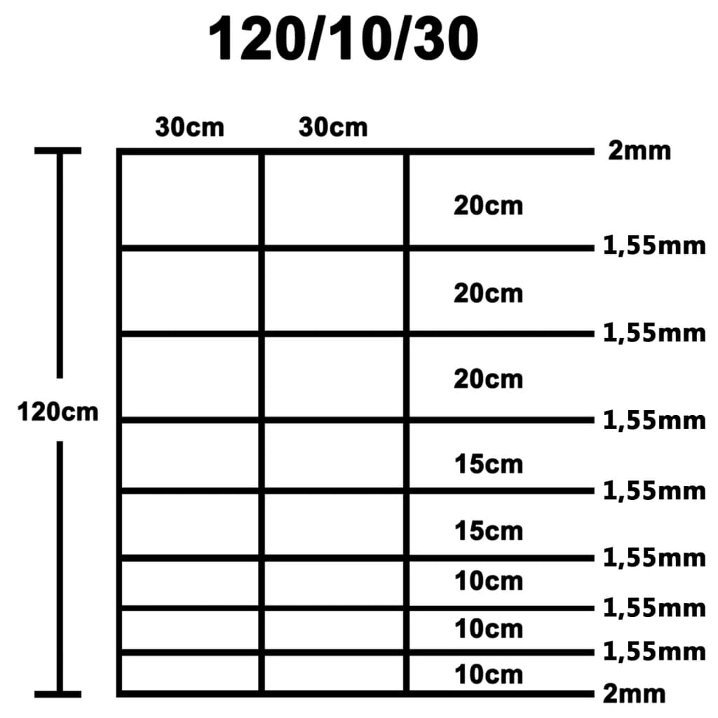 Recinzione da Giardino in Acciaio Zincato 50x1,2 m Argento 149486