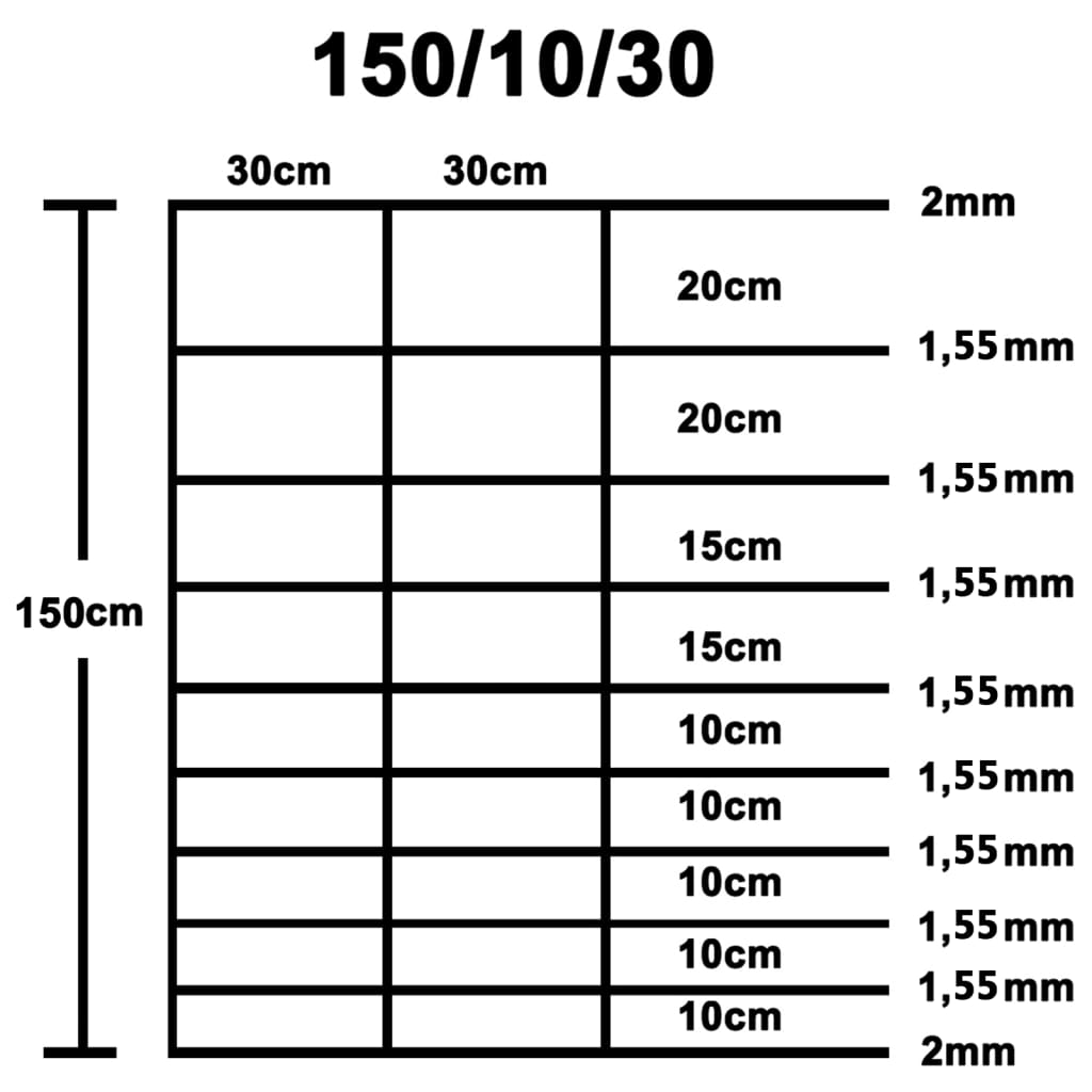 Recinzione da Giardino in Acciaio Zincato 50x1,5 m Argento 149488