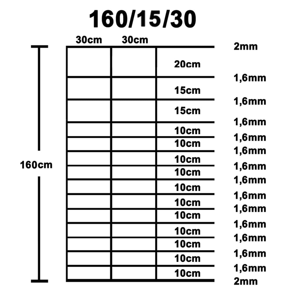 Recinzione da Giardino in Acciaio Zincato 50x1,6 m Argento 149492