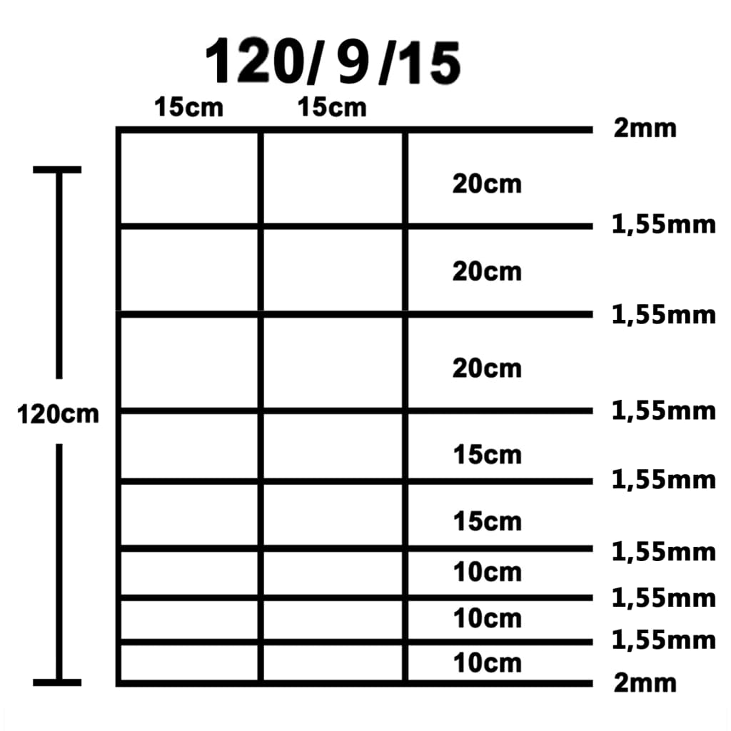 Recinzione da Giardino in Acciaio Zincato 50x1,2 m Argento cod mxl 15716