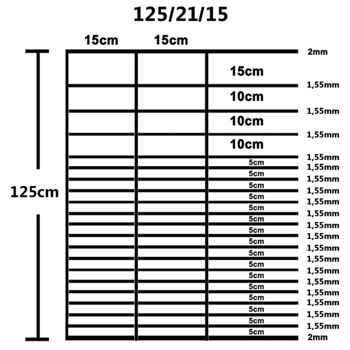 Recinzione da Giardino in Acciaio Zincato 50x1,25 m Argento cod mxl 20433