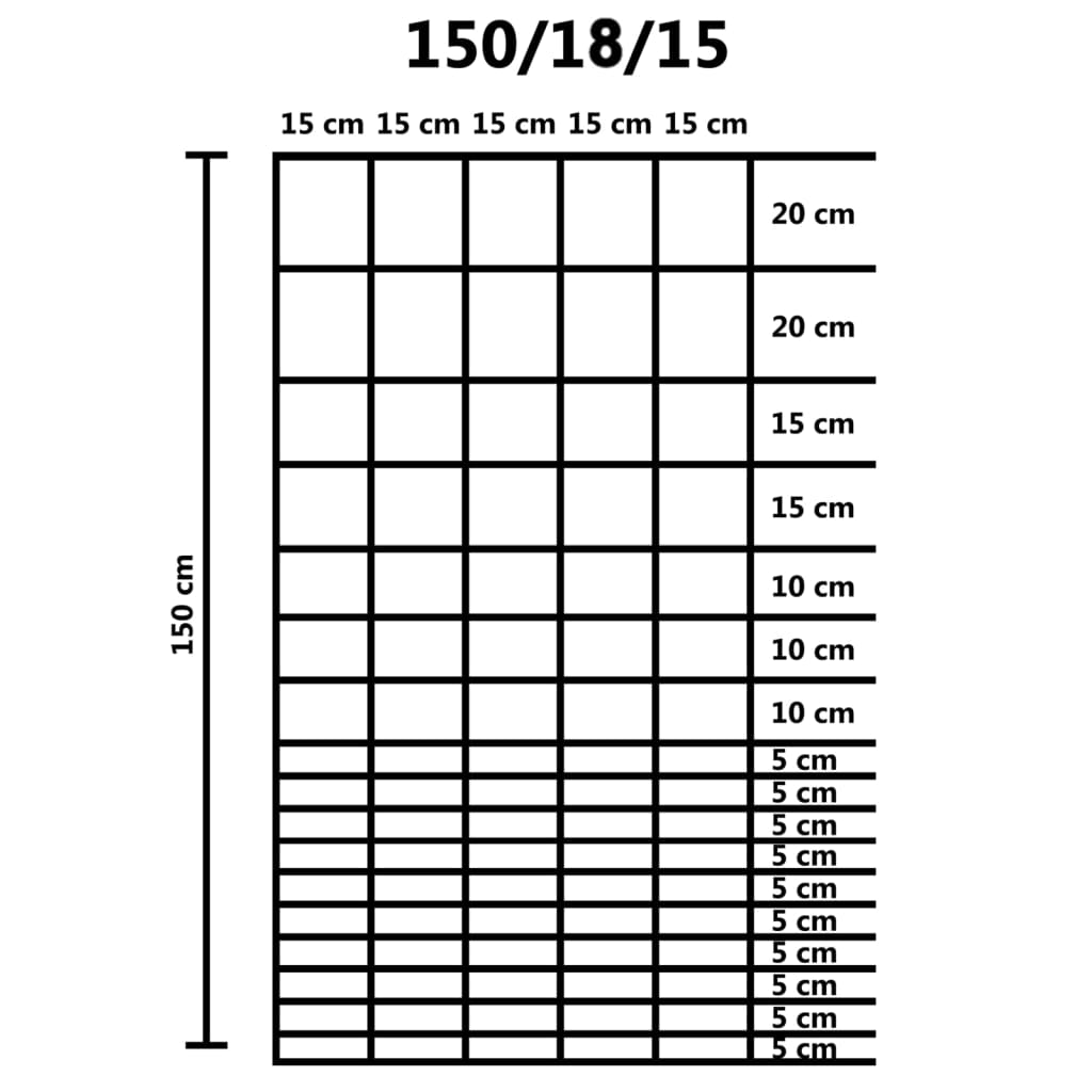 Recinzione da Giardino in Acciaio Zincato 50x1,5 m Argento cod mxl 26025