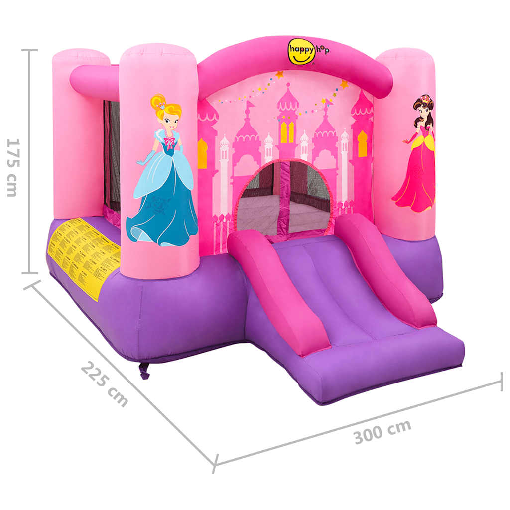 Happy Hop Castello Gonfiabile con Scivolo 300x225x175 cm in PVC 93243