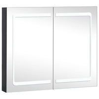 Armadietto Bagno con Specchio e LED 80x12,2x68 cm 325545