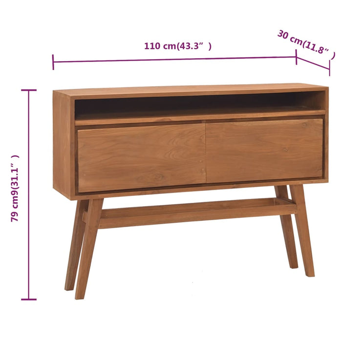 Tavolo Consolle 110x30x79 cm in Legno Massello di Teak 326136