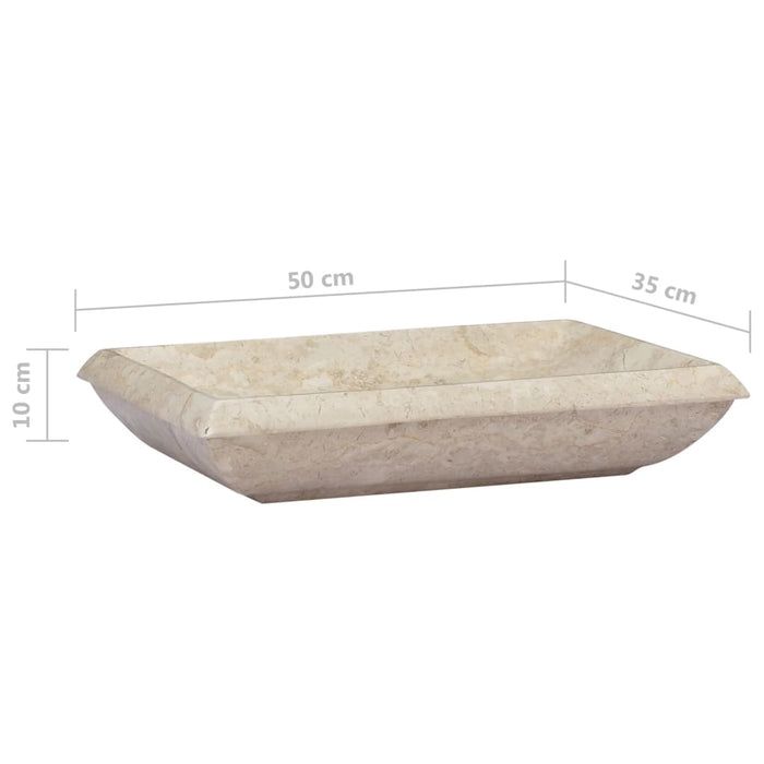 Lavandino Crema 50x35x10 cm in Marmo cod mxl 47303