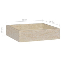 Lavandino Crema 40x40x10 cm in Marmo cod mxl 43599