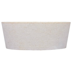 Lavandino Crema Ø40x15 cm in Marmo cod mxl 44143