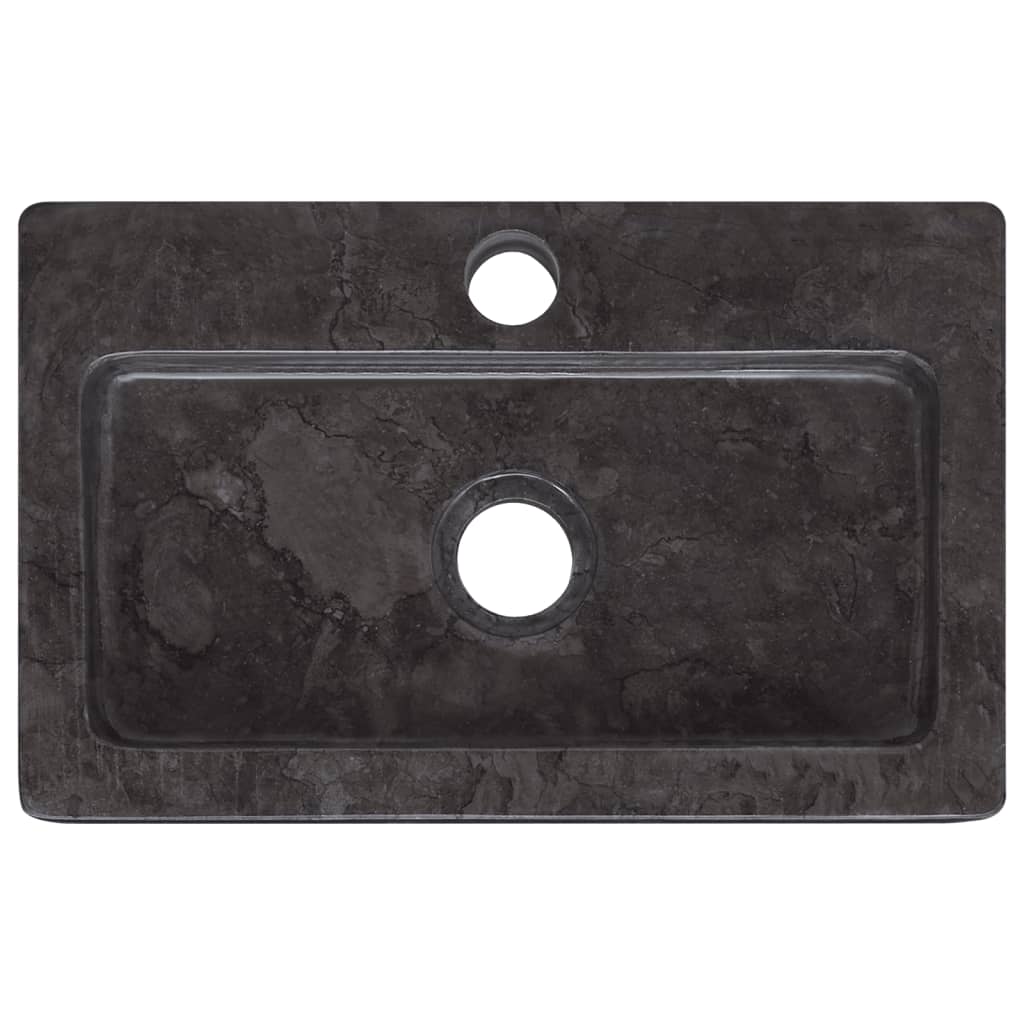 Lavello a Parete Nero 38x24x6,5 cm in Marmo 149187