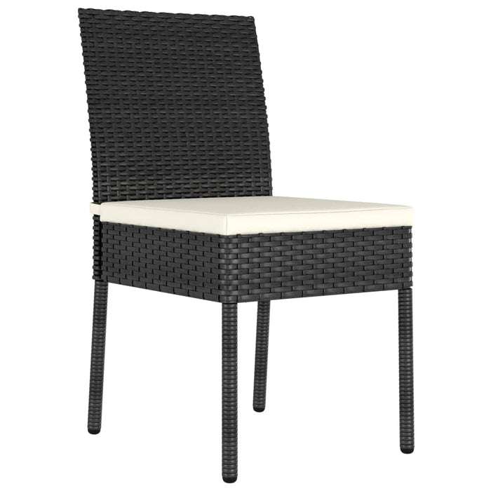 Set da Pranzo da Giardino 5 pz in Polyrattan Nero cod mxl 42018