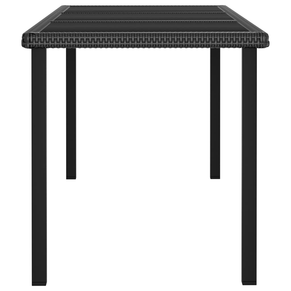 Set da Pranzo da Giardino 7 pz in Polyrattan Nero cod mxl 38575