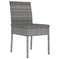 Set da Pranzo da Giardino 5 pz in Polyrattan Grigio 3065700