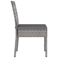 Set da Pranzo da Giardino 7 pz in Polyrattan Grigio cod mxl 36152