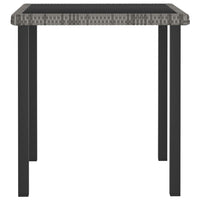 Set da Pranzo da Giardino 3 pz in Polyrattan Grigio 3065711