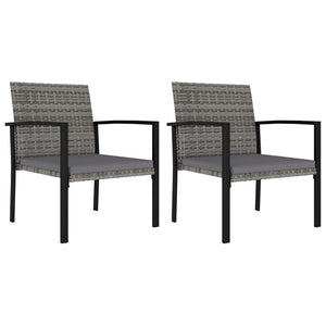 Set da Pranzo da Giardino 3 pz in Polyrattan Grigio 3065711