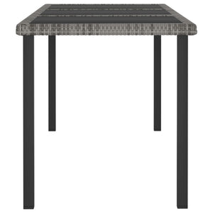 Set da Pranzo da Giardino 9 pz in Polyrattan Grigio cod mxl 36142