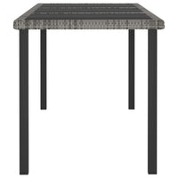 Set da Pranzo da Giardino 9 pz in Polyrattan Grigio 3065716