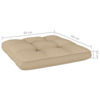 Sedia da Giardino con Cuscini Beige Legno Pino Impregnato 3065744