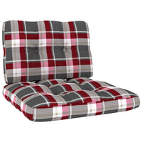 Sedie Giardino 2 pz Cuscini Tartan Rosso Legno Pino Impregnato  cod mxl 44179