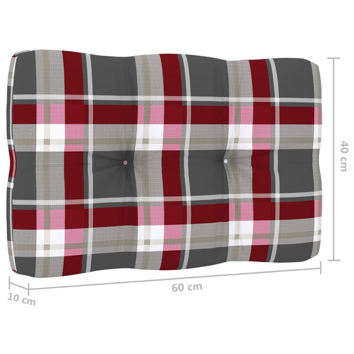 Sedie Giardino 2 pz Cuscini Tartan Rosso Legno Pino Impregnato  cod mxl 44179