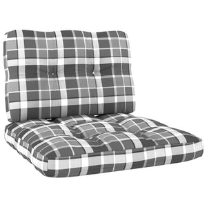 Sedie Giardino 2pz Cuscini Tartan Grigio Legno Pino Impregnato 3065803