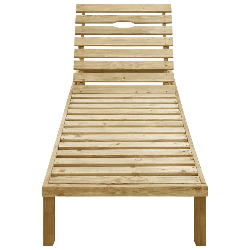 Lettino da Giardino con Cuscino Antracite Legno Pino Impregnato 3065819