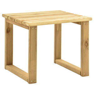 Lettino da Giardino con Tavolino Cuscino Legno Pino Impregnato 3065838