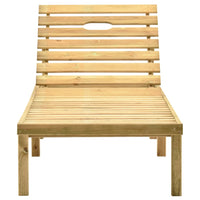 Lettino da Giardino con Tavolino Cuscino Legno Pino Impregnato 3065839