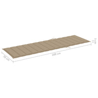 Lettino da Giardino con Cuscino Beige Legno Pino Impregnato 3065912