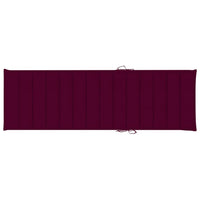 Lettino da Giardino con Cuscino Rosso Vino in Pino Impregnato cod mxl 24068