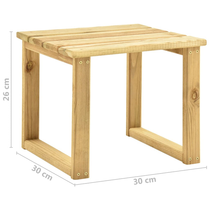 Lettino da Giardino con Tavolino Cuscino Legno Pino Impregnato cod mxl 72098