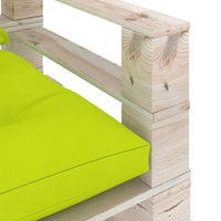 Divano da Giardino Pallet Cuscini Verde Brillante Legno di Pino cod mxl 74205