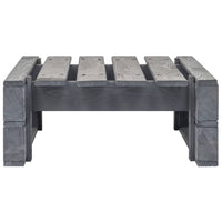 Ottomana da Giardino Pallet in Legno di Pino Impregnato Grigio 3066412