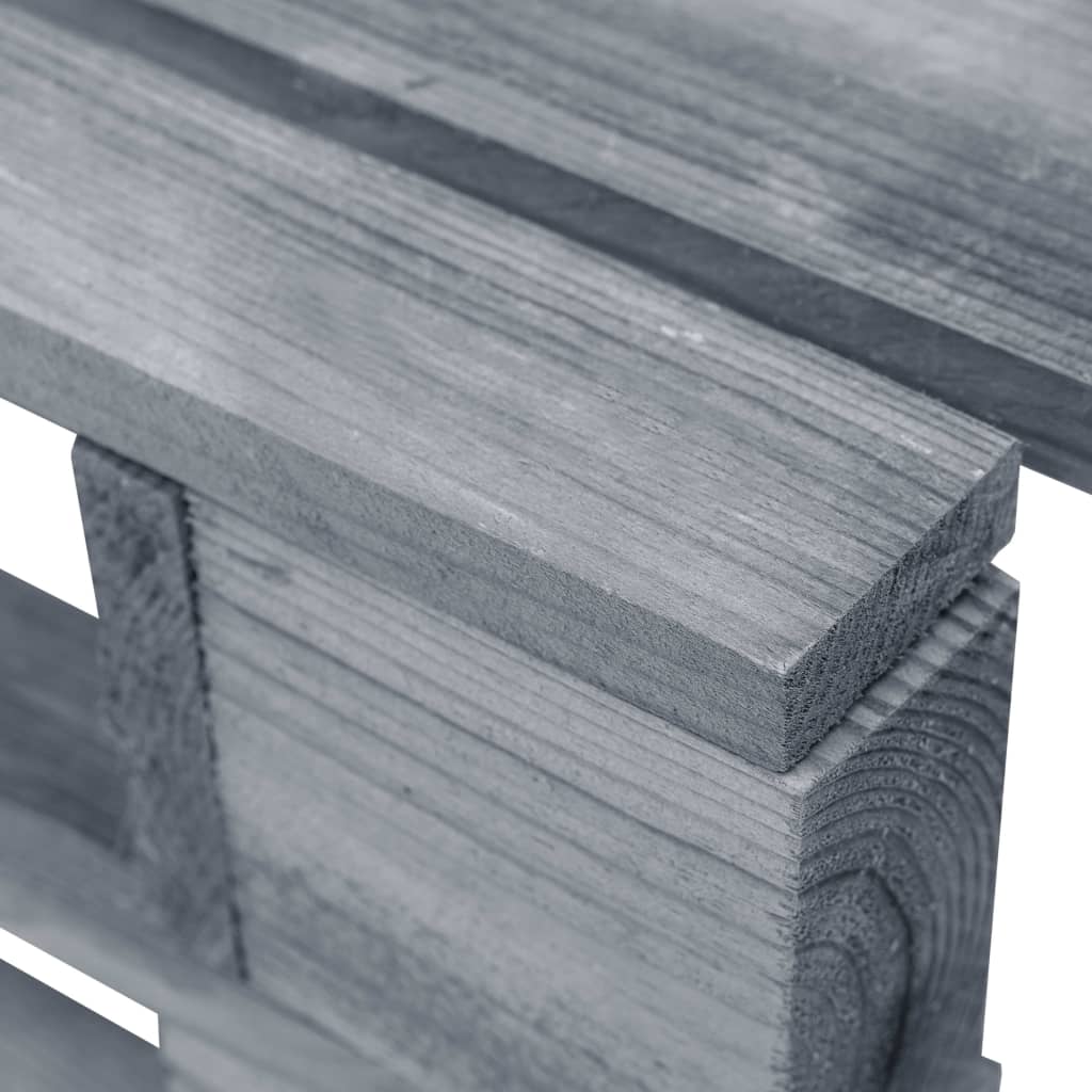 Ottomana da Giardino Pallet in Legno di Pino Impregnato Grigio 3066412