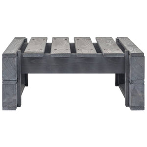 Ottomana da Giardino Pallet in Legno di Pino Impregnato Grigio 3066418